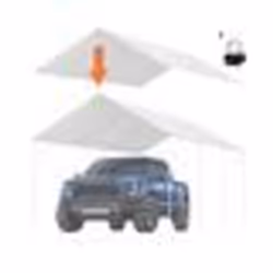Toile dauvent de rechange abri de voiture-VEVOR-61x3m bâche dabri de tente de garage imperméable et protégée contre UVblanc