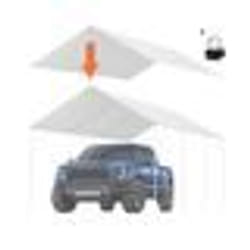 Toile dauvent de rechange abri de voiture-VEVOR-61x3m bâche dabri de tente de garage imperméable et protégée contre UVblanc