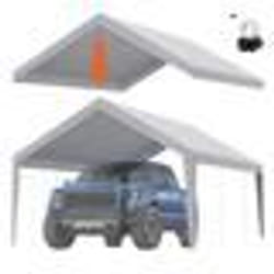 Toile dauvent de rechange abri de voiture-VEVOR-61x4 m bâche de tente de garage imperméable protégée contre UVgris