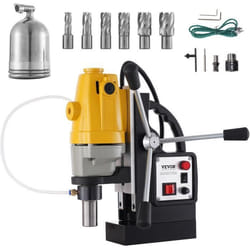 Perceuse Magnétique-VEVOR-1100 W-Diamètre dAlésage de 1-1-2 Pouce (40 mm)-MD40 12000 N 670 tr-min-6 Fraises Annulaires HSS
