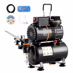 Kit daérographe-VEVOR-Compresseur dair à Double Ventilateur-03 mm-Réservoir de Stockage dair de 35 L-Art de longleMaquillage