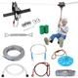Kit de Tyrolienne - VEVOR - 1000 x 100 x 100 mm305 mCharge 227 kgavec ceinture de frein à ressort et ceinture de sécurité