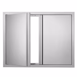 Porte inox cuisine extérieure - VEVOR - Porte dAccès pour Cuisine Extérieure en Inox 787x609x45 mm pour Barbecue