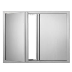 Porte inox cuisine extérieure - VEVOR - Porte dAccès pour Cuisine Extérieure en Inox 787x609x45 mm pour Barbecue