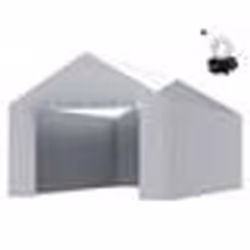 Toile dauvent de rechange abri de voiture-VEVOR-61 x 37 m bâche de garage paroi latérale-imperméable protégée contre UV gris