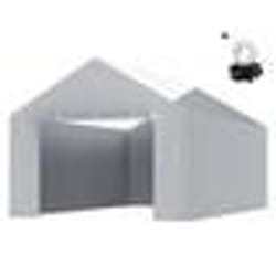 Toile dauvent de rechange abri de voiture-VEVOR-61 x 37 m bâche de garage paroi latérale-imperméable protégée contre UV gris
