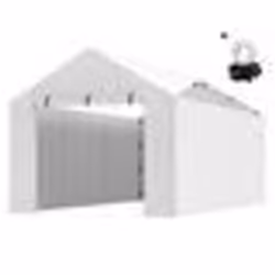 Toile dauvent de rechange abri de voiture-VEVOR-61x3 m bâche de garage paroi latérale imperméable et protégée contre UVblanc