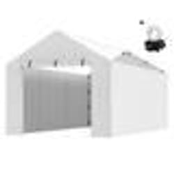 Toile dauvent de rechange abri de voiture-VEVOR-61x3 m bâche de garage paroi latérale imperméable et protégée contre UVblanc