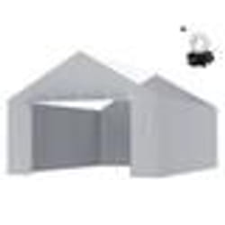 Bâche de Tente de Garage-VEVOR-61x4 Imperméable Protégée Contre UV-Élastiques à Boule-Cadre Non Inclus-Gris
