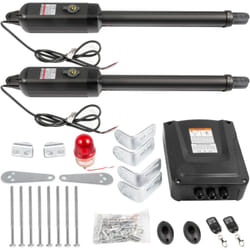Ouvre-porte automatique electrique, capacite 399 kg, ouvre-porte double battant, longueur 5,5 m, vitesse 16 mm/s, 80 w, kit complet a distance,