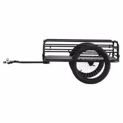 Remorque de vélo-VEVOR-capacité de charge de 125 kg chariot de véloconvient à la plupart des roues de vélo en acier au carbon ...