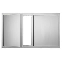 Porte inox cuisine extérieure - VEVOR - Porte dAccès pour Cuisine Extérieure en Inox 914x534x45 mm pour BarbecuePlacard