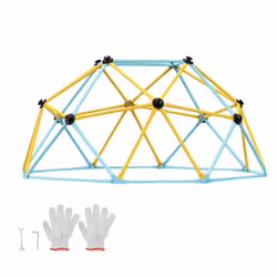 Dôme dEscalade Géométrique pour Enfants-VEVOR-Cage dEscalade 183 cm-Supporte 227 kg-avec Poignée dEscalade