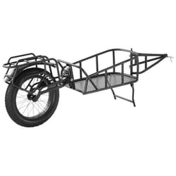 Remorque de vélo-VEVOR-capacité de charge de 32 kg chariot de véloconvient à la plupart des roues de vélo en acier au carbone
