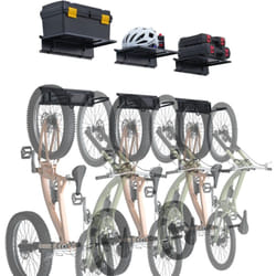 VEVOR Support de rangement pour velo, 1219,2 mm, 6 porte-velos et 3 crochets pour casques, organisateur maison et garage, charge 136 kg, support