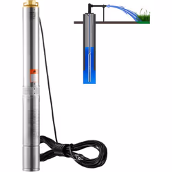 Pompe immergée pour puits profond de 750 W Notre pompe immergée pour puits profonds vous offre un débit important, produisant ...