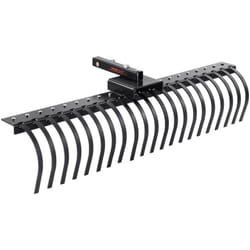 Vevor - Rateau paysager remorque, 1524 mm, rateau dechaumeur avec 21 dents bobine acier, rateau pour barres deoutils 1219-1524 mm et systeme