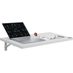 VEVOR Table pliante murale, 800 mm x 400 mm, table a abattant murale, avec support en fer, bureau flottant pour les petits espaces, bureau a