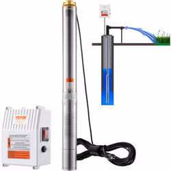 Pompe immergée pour puits profond de 1 500 W Notre pompe immergée pour puits profonds vous offre un débit important, produisa ...