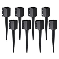 Piquet de Clôture - VEVOR - Piquet dancrage de clôture support en métal 8 pcs 610 x 113 x 113 mm intérieur 89 x 89 mm
