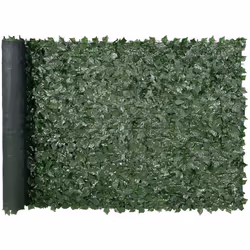 Haie Artificielle-VEVOR-150x300 cm-Brise Vue Clôture de Lierre Artificiel Intimité-pour Jardin Extérieur Cour Balcon Terrasse