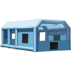 Cabine de Peinture Gonflable 9x4,8x3,6 m, Tente Peinture Gonflable Automobile avec Souffleurs Puissants de 950 + 750 w et Systeme de Filtration,