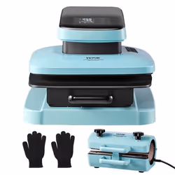 Transfert Press Machine - VEVOR - Presse à Chaud pour T-shirt et Gobelet Automatique 2-en-1 Plaque 381 x 381 mm 0 - 250 ℃