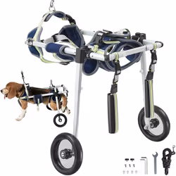 Fauteuil Roulant-VEVOR- pour Chien 2 Roues pour Pattes Arrières Fauteuil Roulant pour Animaux de Compagnie Léger XS