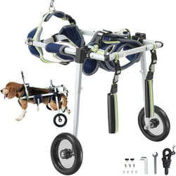 Fauteuil Roulant-VEVOR- pour Chien 2 Roues pour Pattes Arrières Fauteuil Roulant pour Animaux de Compagnie Léger XS