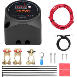 Kit isolateur batterie double, 12 v 140 a, relais sensible a la tension vsr avec ecran lcd, modes manuel et automatique pour atv, utv, camping-car