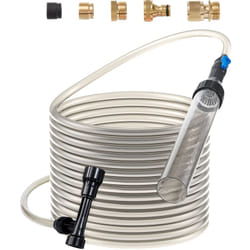 Aspirateur a gravier pour aquarium, avec tuyau en pvc de 10,1 m, nettoyeur de gravier a siphon pour aquarium, 3 types deadaptateurs en laiton, pour