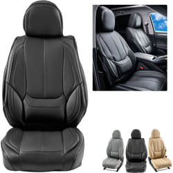 Vevor - Housses de siege de voiture universelles pour sieges avant, 6 pcs, housse de siege en simili-cuir, conception entierement fermee, appuie-tete