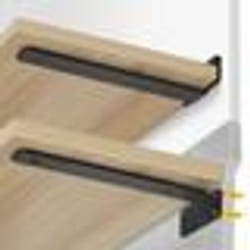 Équerre détagère-VEVOR-160 x 100 x 45mm-6 Pièces-Charge 726 kg-pour Étagères en L Noir Mat de 5 mm dépaisseur