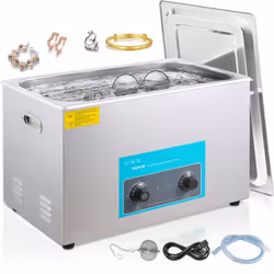 Nettoyeur à ultrasons 30 L avec chauffage Réglable & grand & haut de gamme Il s'agit d'un nettoyeur à ultrasons à haute effic ...
