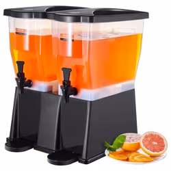 Distributeur de Boissons - VEVOR - 450 x 415 x 530 mm 2x11 L en Plastique avec Support pour RestaurantsHôtelsCafésSoirées