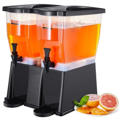 Distributeur de Boissons - VEVOR - 450 x 415 x 530 mm 2x11 L en Plastique avec Support pour RestaurantsHôtelsCafésSoirées