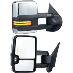 Retroviseurs de remorquage, paire de gauche et droit, miroir de remorquage chauffant electrique pour Chevy Silverado gmc Sierra 2007-2014, avec