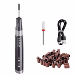 Lime à Ongles Electrique Rechargeable-VEVOR-30000 tr/min- Ecran LCD-6 Embouts-50 Bandes de Ponçage-Manucure-Pédicure-Sculpter