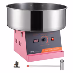 Machine à Barbe à Papa Électrique-VEVOR-1000W-Appareil à Barbe à Papa Commercial avec Bol en Acier Inoxydable et Cuillère à S ...