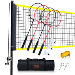 Ensemble de filet de badminton - VEVOR - Extérieur pour plage 6150 x 1 585 mm pour jardinplageparcavec bâtons