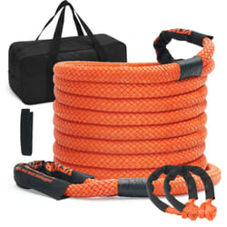 Vevor - Corde de remorquage de recuperation cinetique, 22,225 mm x 9,1 m, sangle dearrachage robuste avec 2 manilles souples, 13871 kg, energie