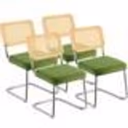 Chaise en rotin - VEVOR - 450 x 430 mm extérieur chaises de salle à manger 4 PCS coussin pour salonchambrebureauvert