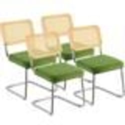 Chaise en rotin - VEVOR - 450 x 430 mm extérieur chaises de salle à manger 4 PCS coussin pour salonchambrebureauvert