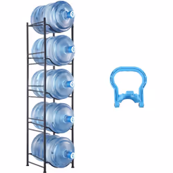 Caractéristiques & Détails Rangement à plusieurs niveaux : ce porte-bouteilles d'eau à 5 niveaux mesure 13 x 13 x 53,3 pouces ...