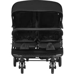 Poussette double, cote a cote, poussette jumeaux legere pliable siege tandem, repose-pieds reglable, poignee rotative, harnais de securite, panier de