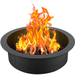 Vevor - Cercle de feu de camp, diametre exterieur de 36'/diametre interieur de 30', hauteur de 10' , epaisseur de 2,5 mm, construction en acier au