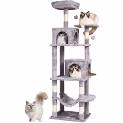 Caractéristiques & Détails Centre d'activités pour chats : cet arbre à chat à plusieurs niveaux est parfait pour 1 à 4 chats ...