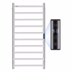 Radiateur Sèche-Serviettes Électrique 10 Barres-VEVOR-Porte-avec Minuterie et Écran dAffichage LED Salle de Bain