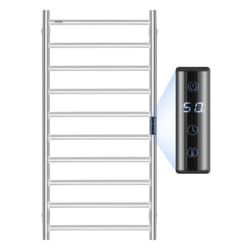Radiateur Sèche-Serviettes Électrique 10 Barres-VEVOR-Porte-avec Minuterie et Écran dAffichage LED Salle de Bain