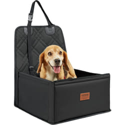 Siege deauto pour chiens petite taille 12 kg, siege rehausseur pour chien, avec cadre de support, laisse de securite a clipser, rembourrage en coton,